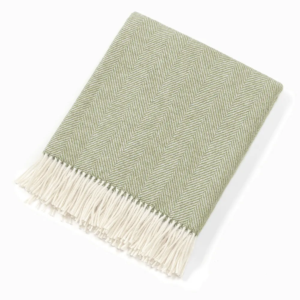 Shetland Wool Blankets, Sage