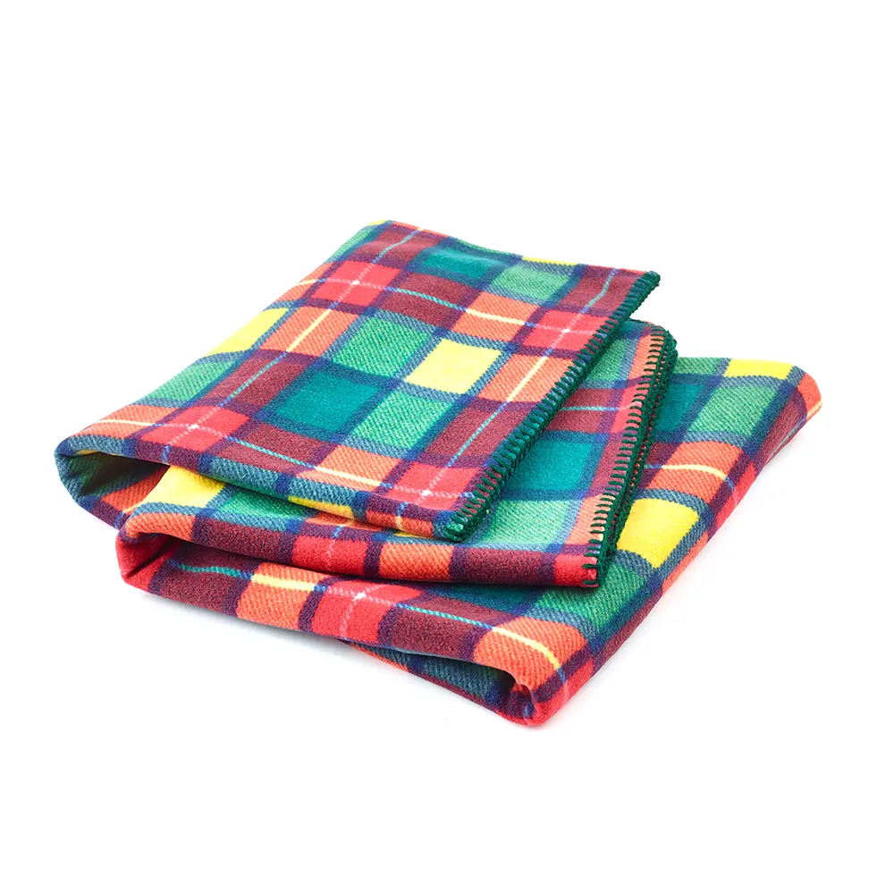 Multi-Check Printed Fleece Blanket